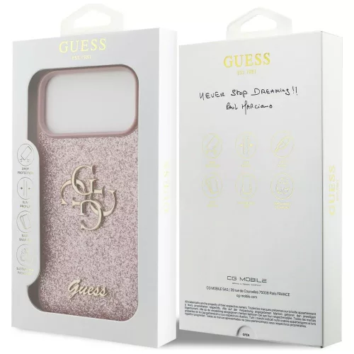 Guess - Fixed Glitter Big 4G (GUHCP18XHG4SGP) - iPhone 18 Pro Max / iPhone 17 Pro Max - Pink