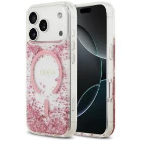   Guess - Resin Bottom Glitter MagSafe (GUHMP18LRGRGEP) - iPhone 18 Pro / iPhone 17 Pro - Pink
