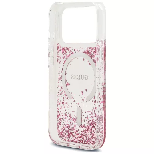 Guess - Resin Bottom Glitter MagSafe (GUHMP18LRGRGEP) - iPhone 18 Pro / iPhone 17 Pro - Pink