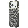 Guess - Zebra Glitter Triangle Logo MagSafe (GUHMP18L6HZPGTLS) - iPhone 18 Pro / iPhone 17 Pro - Silver