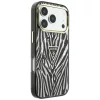 Guess - Zebra Glitter Triangle Logo MagSafe (GUHMP18L6HZPGTLS) - iPhone 18 Pro / iPhone 17 Pro - Silver