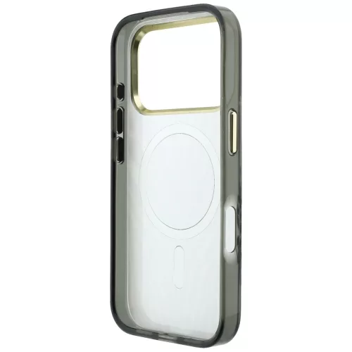 Guess - Zebra Glitter Triangle Logo MagSafe (GUHMP18L6HZPGTLS) - iPhone 18 Pro / iPhone 17 Pro - Silver