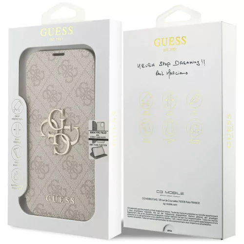 Guess - Book 4G Metal Logo (GUBKP18X4GMGPI) - iPhone 18 Pro Max / iPhone 17 Pro Max - Pink