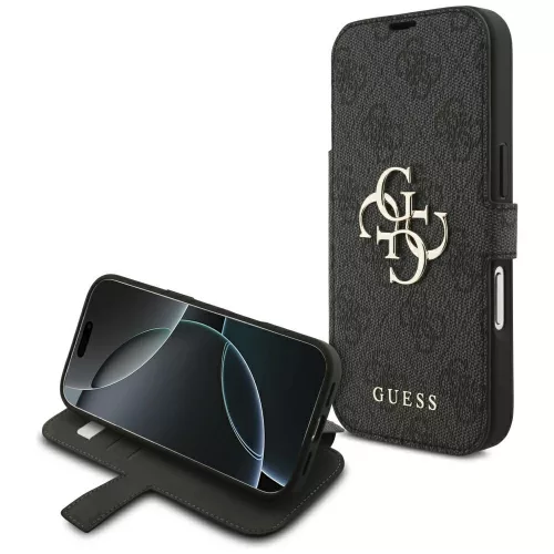 Guess - Book 4G Metal Logo (GUBKP18L4GMGGR) - iPhone 18 Pro / iPhone 17 Pro - Black