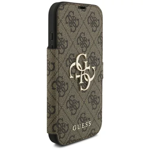 Guess - Book 4G Metal Logo (GUBKP18L4GMGBR) - iPhone 18 Pro / iPhone 17 Pro - Brown