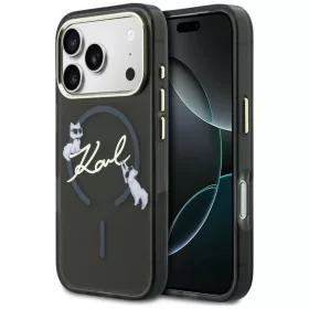   Karl Lagerfeld - IML Choupette and Karl Script Logo MagSafe (KLHMP18L5HKSCAK) - iPhone 18 Pro / iPhone 17 Pro - Black