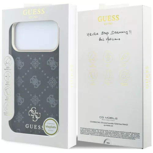 Guess - Peony 4G Small Logo MagSafe (GUHMP18L6PGS4NPK) - iPhone 18 Pro / iPhone 17 Pro - Black
