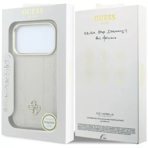Guess - Peony 4G Small Logo MagSafe (GUHMP18L6PGS4NPE) - iPhone 18 Pro / iPhone 17 Pro - Beige