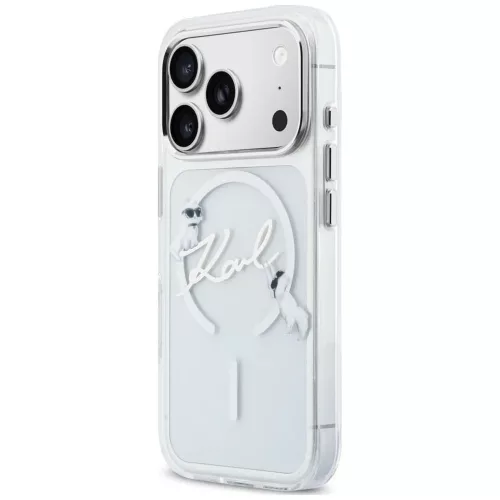 Karl Lagerfeld - IML Choupette and Karl Script Logo MagSafe (KLHMP18X5HKSCAH) - iPhone 18 Pro Max / iPhone 17 Pro Max - Clear