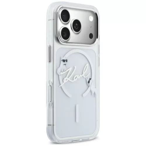 Karl Lagerfeld - IML Choupette and Karl Script Logo MagSafe (KLHMP18X5HKSCAH) - iPhone 18 Pro Max / iPhone 17 Pro Max - Clear