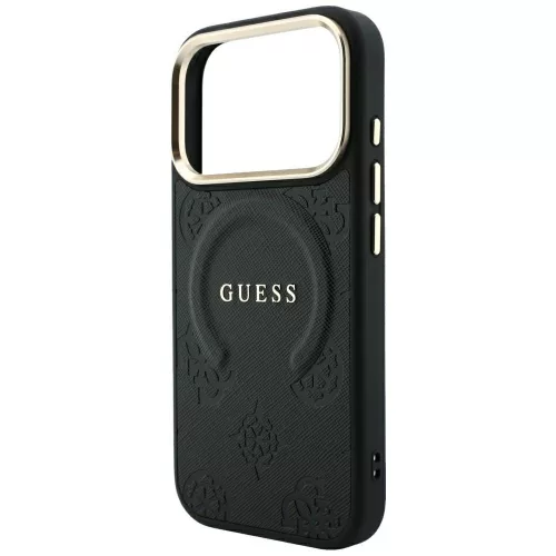 Guess - Saffiano Peony & Ring MagSafe (GUHMP18XPSAMSECK) - iPhone 18 Pro Max / iPhone 17 Pro Max - Black