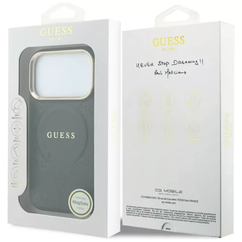 Guess - Saffiano Peony & Ring MagSafe (GUHMP18XPSAMSECK) - iPhone 18 Pro Max / iPhone 17 Pro Max - Black