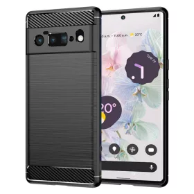 Techsuit - Carbon szilikon tok - Google Pixel 6 Pro - Fekete