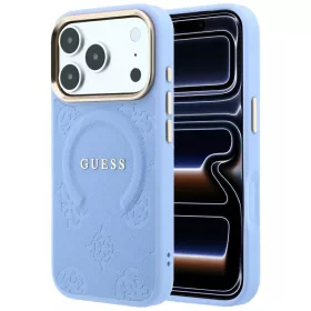   Guess - Saffiano Peony & Ring MagSafe (GUHMP18XPSAMSECB) - iPhone 18 Pro Max / iPhone 17 Pro Max - Light Blue
