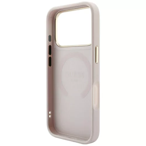 Guess - Saffiano Peony & Ring MagSafe (GUHMP18LPSAMSECP) - iPhone 18 Pro / iPhone 17 Pro - Pink