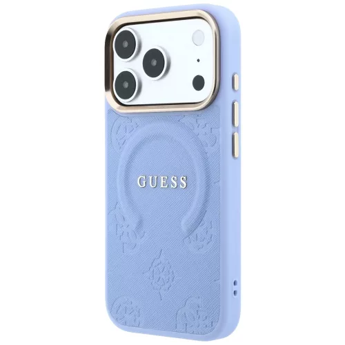 Guess - Saffiano Peony & Ring MagSafe (GUHMP18LPSAMSECB) - iPhone 18 Pro / iPhone 17 Pro - Light Blue