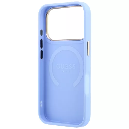 Guess - Saffiano Peony & Ring MagSafe (GUHMP18LPSAMSECB) - iPhone 18 Pro / iPhone 17 Pro - Light Blue