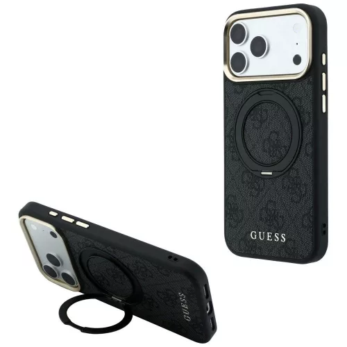 Guess - Ring Stand Classic Logo MagSafe (GUHMP18L6PS4RSCLK) - iPhone 18 Pro / iPhone 17 Pro - Black