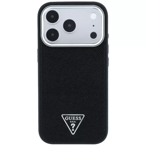 Guess - Grained Triangle Logo MagSafe (GUHMP18XPGSMTLSK) - iPhone 18 Pro Max / iPhone 17 Pro Max - Black