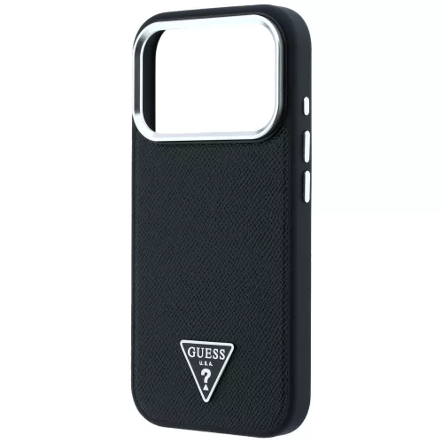 Guess - Grained Triangle Logo MagSafe (GUHMP18XPGSMTLSK) - iPhone 18 Pro Max / iPhone 17 Pro Max - Black