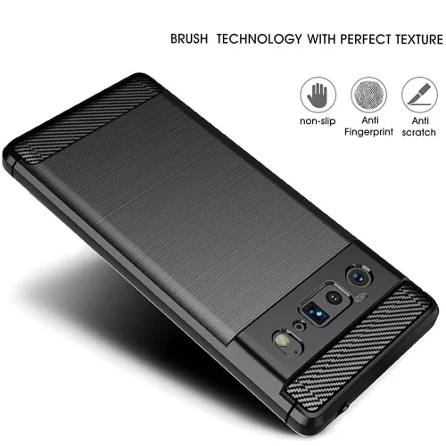 Techsuit - Carbon szilikon tok - Google Pixel 6 Pro - Fekete