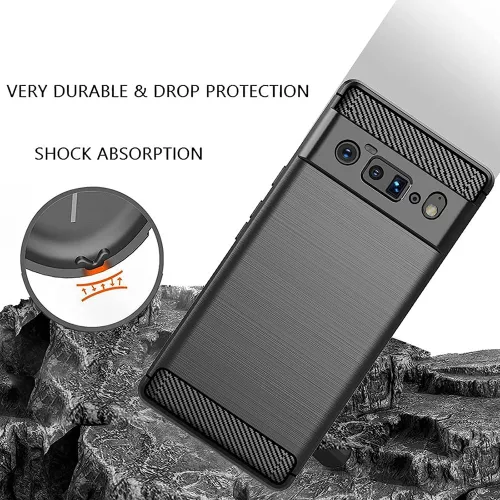 Techsuit - Carbon szilikon tok - Google Pixel 6 Pro - Fekete