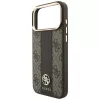 Guess - Leather 4G Stripe Round Classic Logo MagSafe (GUHMP18X6P4G4RCW) - iPhone 18 Pro Max / iPhone 17 Pro Max - Brown