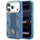 Guess - Leather 4G Stripe Round Classic Logo MagSafe (GUHMP18L6P4G4RCB) - iPhone 18 Pro / iPhone 17 Pro - Blue