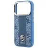 Guess - Leather 4G Stripe Round Classic Logo MagSafe (GUHMP18L6P4G4RCB) - iPhone 18 Pro / iPhone 17 Pro - Blue
