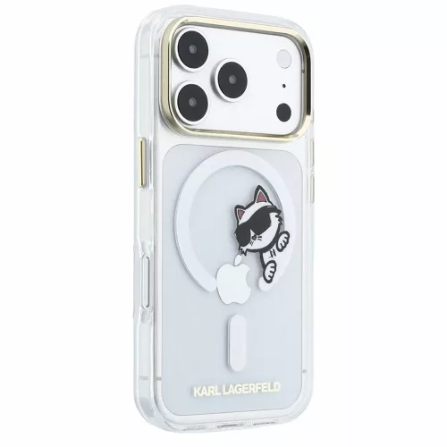 Karl Lagerfeld - IML Peekaboo Print and Metal Frame MagSafe - iPhone 18 Pro Max / iPhone 17 Pro Max (KLHMP18X6HCPSCT) - Clear