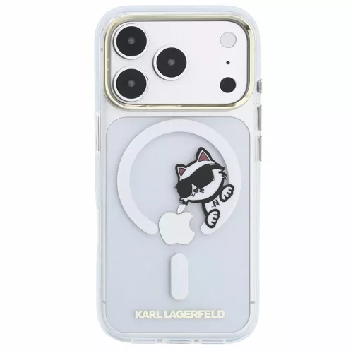 Karl Lagerfeld - IML Peekaboo Print and Metal Frame MagSafe - iPhone 18 Pro Max / iPhone 17 Pro Max (KLHMP18X6HCPSCT) - Clear