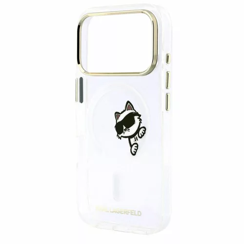Karl Lagerfeld - IML Peekaboo Print and Metal Frame MagSafe - iPhone 18 Pro Max / iPhone 17 Pro Max (KLHMP18X6HCPSCT) - Clear
