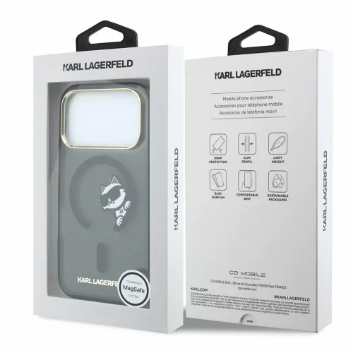 Karl Lagerfeld - IML Peekaboo Print and Metal Frame MagSafe (KLHMP18L6HCPSCK) - iPhone 18 Pro / iPhone 17 Pro - Black