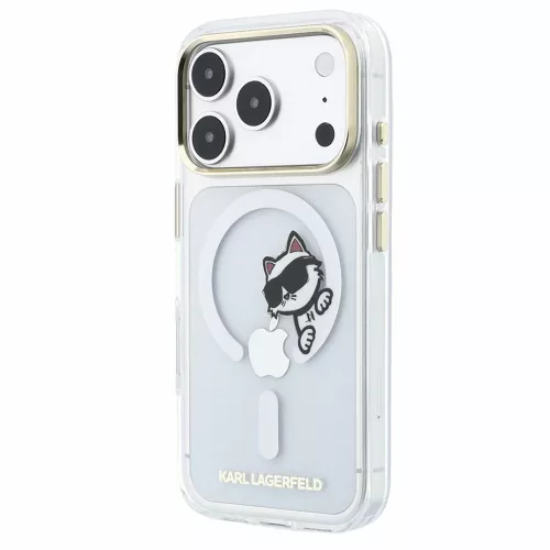 Karl Lagerfeld - IML Peekaboo Print and Metal Frame MagSafe (KLHMP18L6HCPSCT) - iPhone 18 Pro / iPhone 17 Pro - Transparent