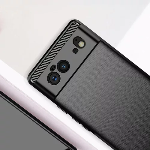 Techsuit - Carbon szilikon tok - Google Pixel 6 - Fekete