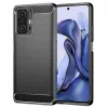 Techsuit - Carbon szilikon tok - Xiaomi 11T / 11T Pro - Fekete
