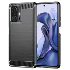   Techsuit - Carbon szilikon tok - Xiaomi 11T / 11T Pro - Fekete