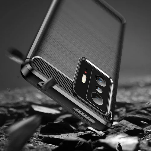 Techsuit - Carbon szilikon tok - Xiaomi 11T / 11T Pro - Fekete