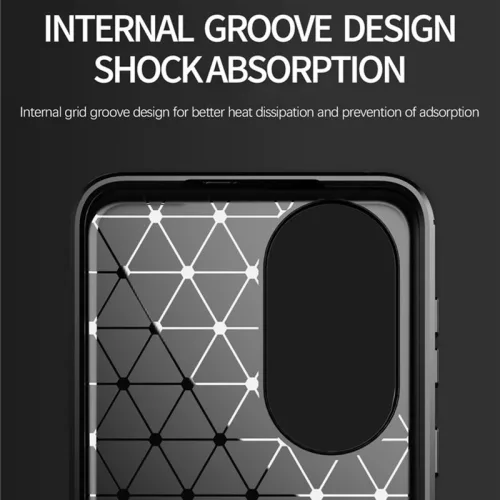 Techsuit - Carbon szilikon tok - Huawei P50 Pro - Fekete