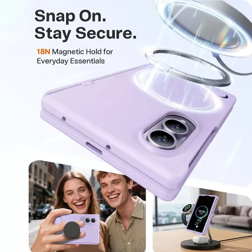 Torras - Ostand L1 Guardian - Samsung Galaxy Z Fold8 - Light Purple