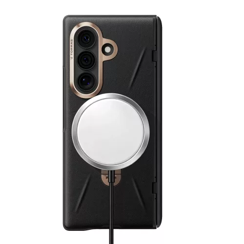 Torras - QPRO Leather Series - Samsung Galaxy Z Fold8 Ultra - Black