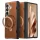 Torras - QPRO Leather Series - Samsung Galaxy Z Fold8 Ultra - Brown