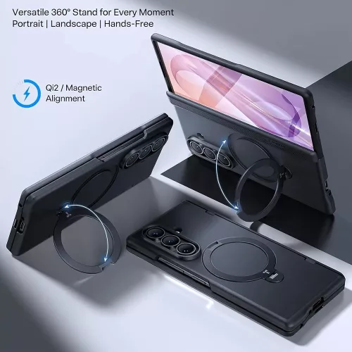 Torras - Ostand Q3 Spin Series - Samsung Galaxy Z Fold8 Ultra - Black