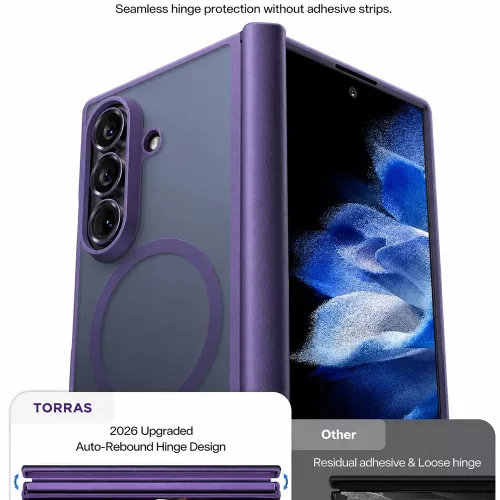 Torras - Guardian Magnetic Series - Samsung Galaxy Z Fold8 Ultra - Deep Purple