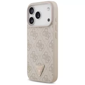   Guess - Leather 4G Triangle Strass MagSafe (GUHMP18LP4TDPP) - iPhone 18 Pro / iPhone 17 Pro - Pink