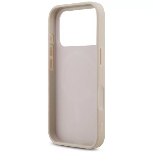 Guess - Leather 4G Triangle Strass MagSafe (GUHMP18LP4TDPP) - iPhone 18 Pro / iPhone 17 Pro - Pink