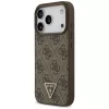 Guess - Leather 4G Triangle Strass MagSafe (GUHMP18LP4TDPW) - iPhone 18 Pro / iPhone 17 Pro - Brown