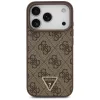 Guess - Leather 4G Triangle Strass MagSafe (GUHMP18LP4TDPW) - iPhone 18 Pro / iPhone 17 Pro - Brown