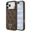 Guess - Leather 4G Triangle Strass MagSafe (GUHMP18LP4TDPW) - iPhone 18 Pro / iPhone 17 Pro - Brown