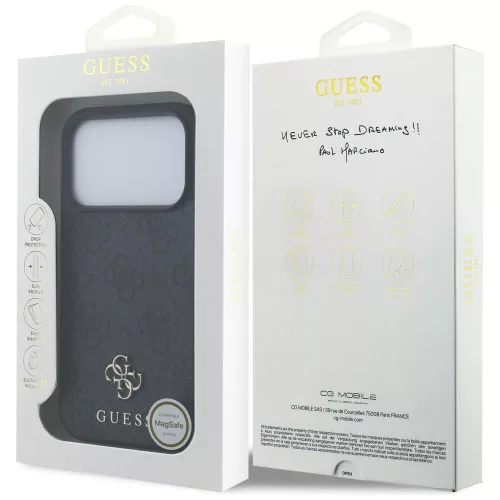 Guess - 4G Small and Classic Logo MagSafe (GUHMP18LP4SM4MK) - iPhone 18 Pro / iPhone 17 Pro - Black